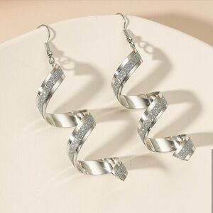 Elegant Silver Spiral Earrings